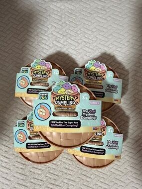 Lot of 5 Stuffed Bun Squishy Dumpling Mystery Five Below Bundle NEW